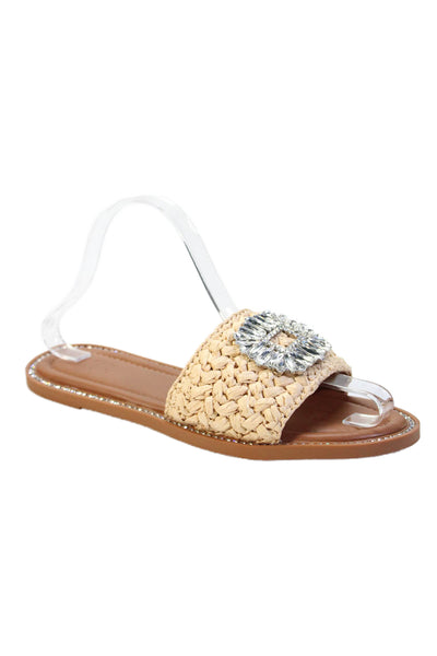 INC International Concepts Womens Open Toe Strap Sandals Brown Size 6.5