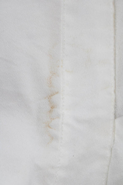 Choosy Women Shirt Dress White Collared Long Sleeve Button Knee Length Size 4