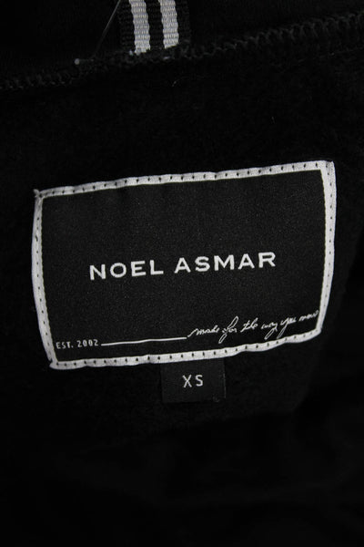 Noel Asmar Women High Neck Pullover Sweatshirt Black Long Sleeve Size XS