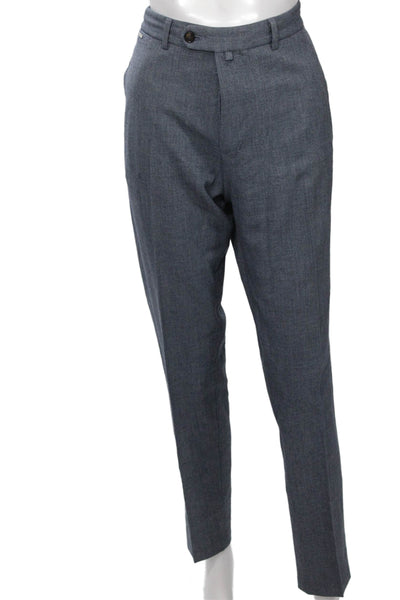 Zara Mens Gray Cotton Blend Dress Pants Classic Button Inseam 30 Size 32