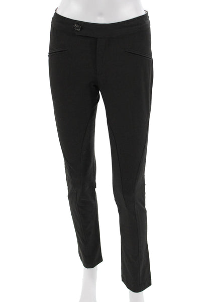 Raven Women Ankle Dress Pants Black Button Viscose Blend Size 24
