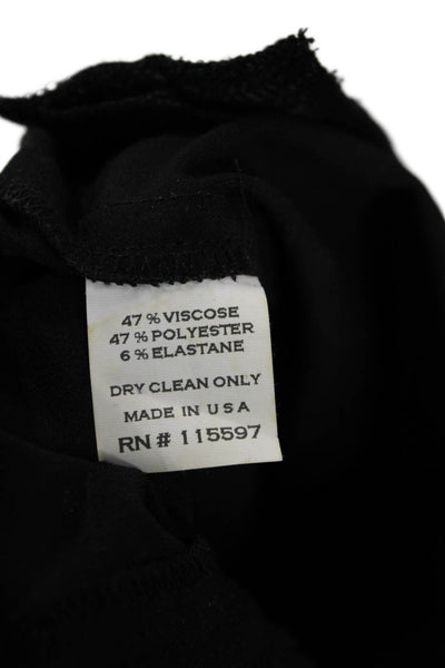 Raven Women Ankle Dress Pants Black Button Viscose Blend Size 24