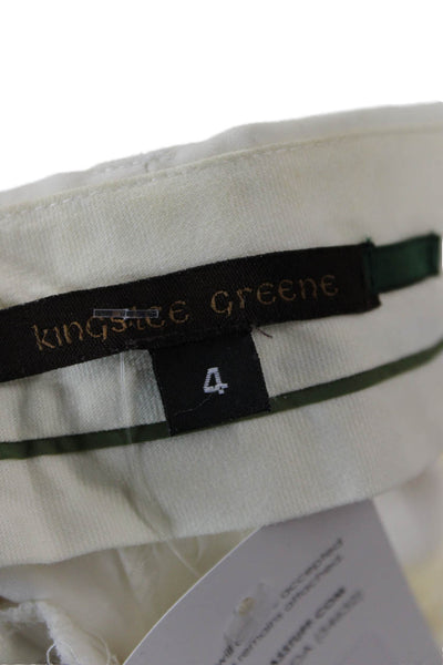 Kingslee Greene Women Dress Pants White Polyester Blend Size 27
