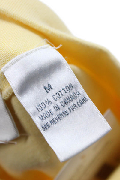 Nordstrom Womens Basic Sleeveless Mock Neck Cotton Tank Yellow Size M