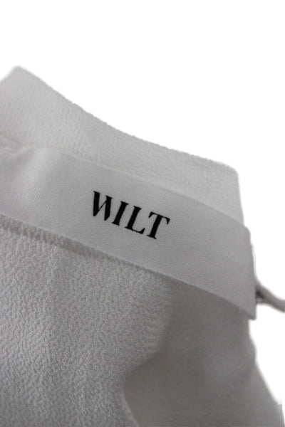 Wilt Women Sleeveless Tunic Bohemian White Round Neck Solid 100% Viscose Size M
