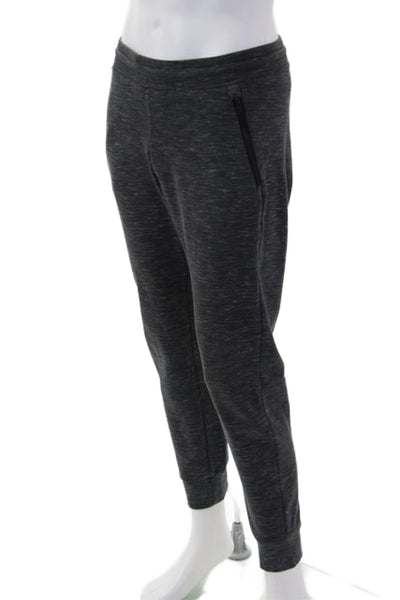 Uniqlo Mens Dark Gray Jogger Sweatpants Drawstring Polyester Cotton Size S