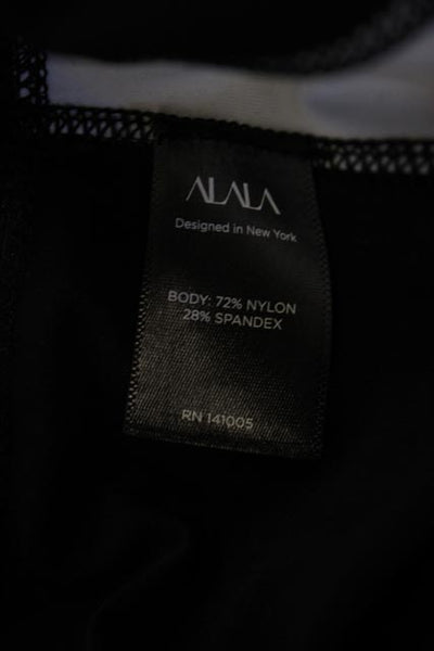 ALALA Women Black Cropped Capri Leggings Size L