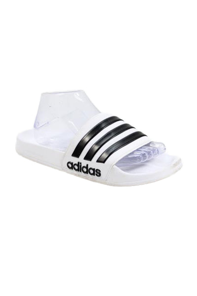 Adidas Women's Open Toe Rubber Casual Slides Sandals Whit/Black Size 9