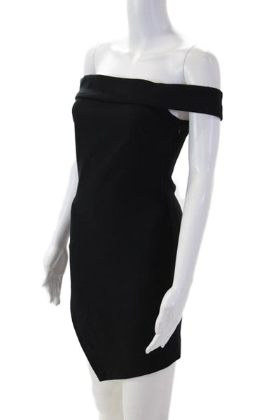 Elizabeth & James Women Bodycon Mini Dress Black Polyester Zip Size 2