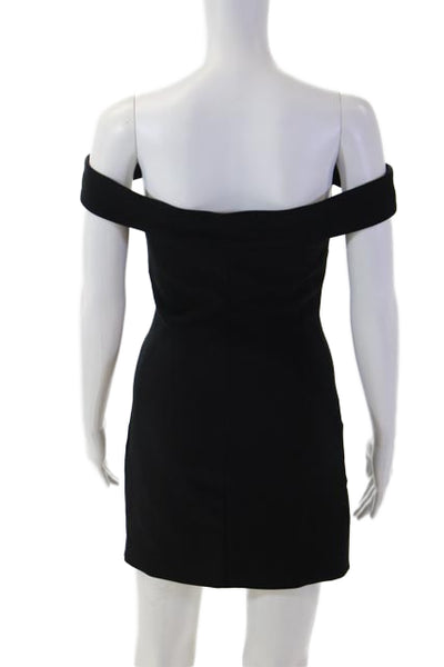 Elizabeth & James Women Bodycon Mini Dress Black Polyester Zip Size 2