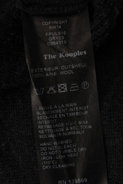 The Kooples Unisex Pullover Sweater Black Round Neck Long Sleeve Size M