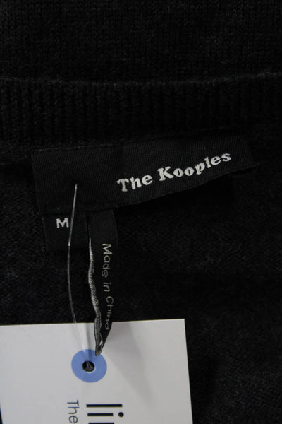 The Kooples Unisex Pullover Sweater Black Round Neck Long Sleeve Size M