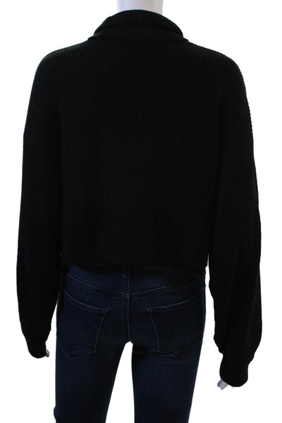 Divided Unisex Black Mock Neck Pullover Sweater Long Sleeve 100% Acrylic Size M