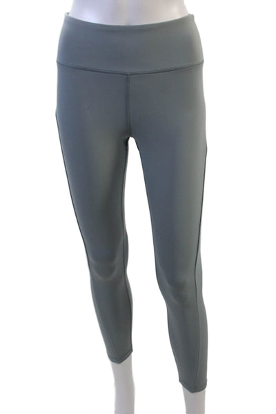 PE Nation Women Ankle Leggings Gray 78% Recycled Polyester Zip Size M