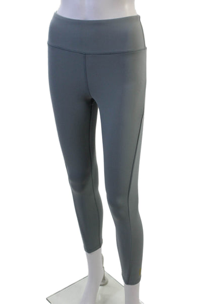 PE Nation Women Ankle Leggings Gray 78% Recycled Polyester Zip Size M