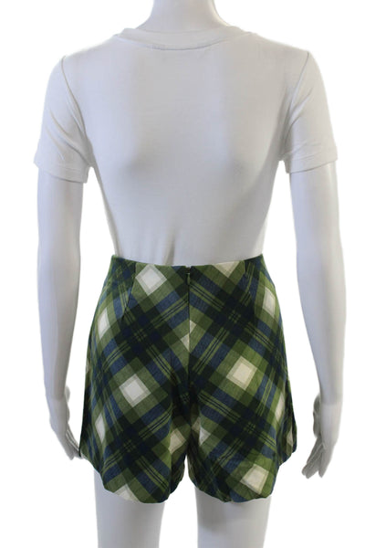 Weworewhat Women Wrap Plaid Skort Dark Blue Size S