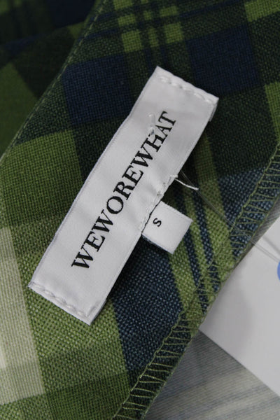 Weworewhat Women Wrap Plaid Skort Dark Blue Size S
