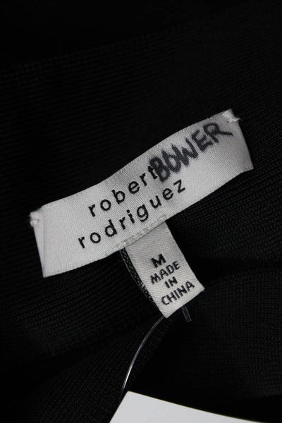 Robert Rodriguez Women Designer Black V-Neck Tank Top Nylon Elastane Size M