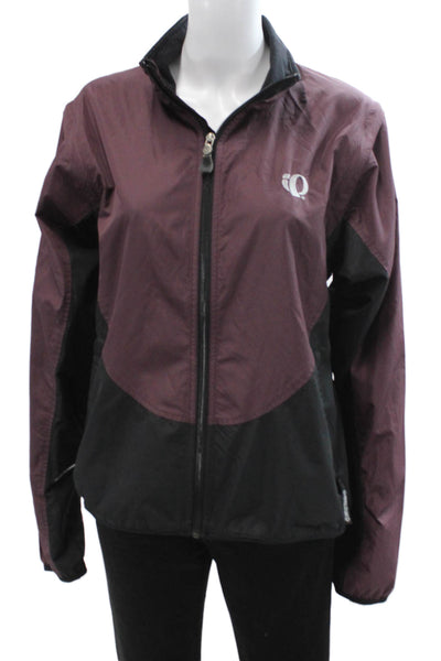 Pearl Izumi Womens Windbreaker Black Polyester Zip Outdoor Size L