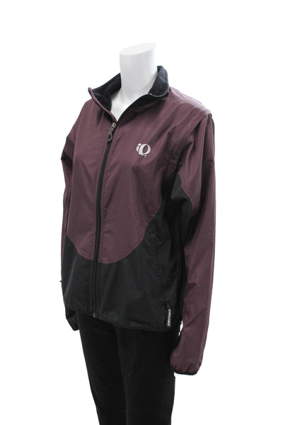 Pearl Izumi Womens Windbreaker Black Polyester Zip Outdoor Size L