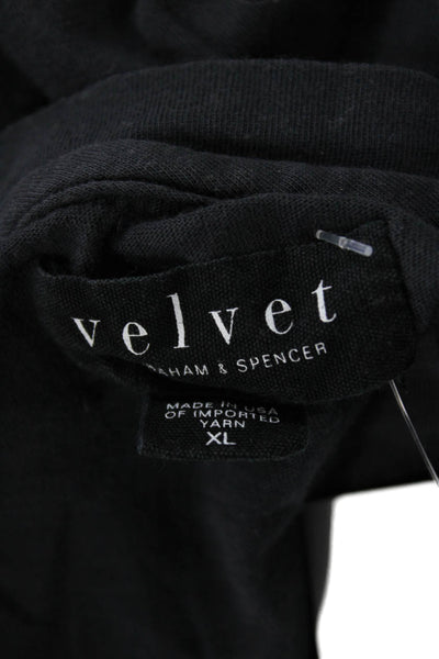 Velvet Mens Band T-Shirt Black Cotton Short Sleeve Size XL