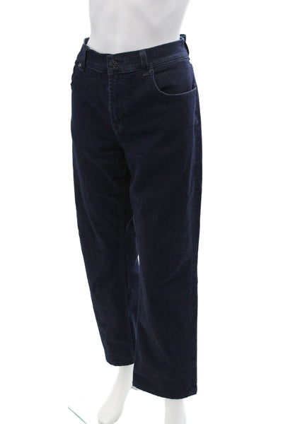 7 For All Mankind Unisex Dark Blue Cropped Jeans Cotton Blend Size 36