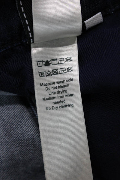 7 For All Mankind Unisex Dark Blue Cropped Jeans Cotton Blend Size 36