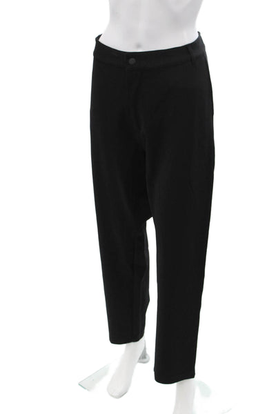 Beta Brand Mens Ankle Dress Pants Black Rayon Nylon Spandex Size 36