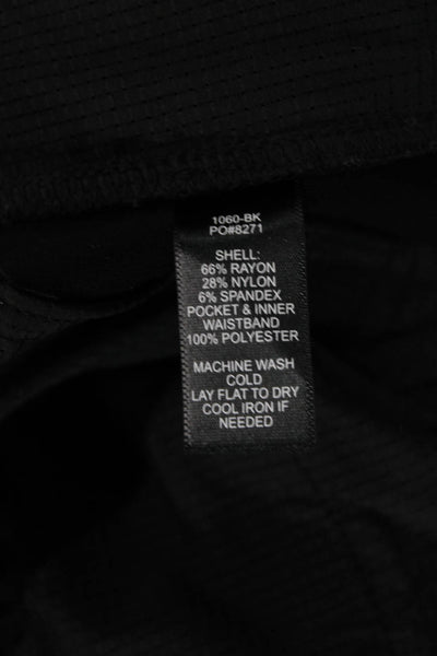 Beta Brand Mens Ankle Dress Pants Black Rayon Nylon Spandex Size 36