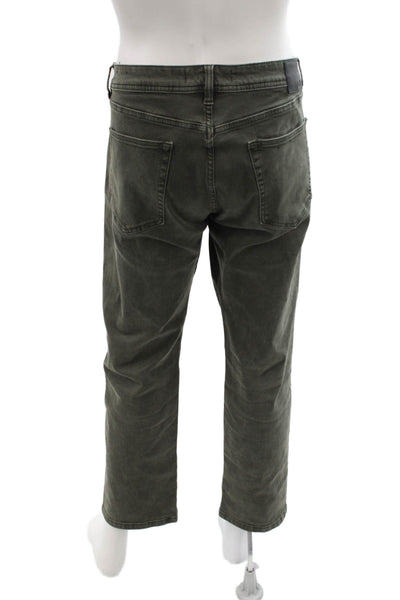 Liverpool Los Angeles Mens Cropped Pants Dark Gray Cotton Blend Army Size 35