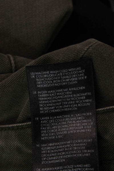 Liverpool Los Angeles Mens Cropped Pants Dark Gray Cotton Blend Army Size 35
