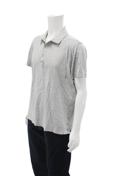 Raffi Mens Gray 100% Cotton Short Sleeve Collared Polo Size XL