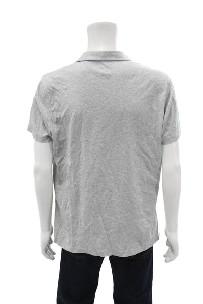 Raffi Mens Gray 100% Cotton Short Sleeve Collared Polo Size XL