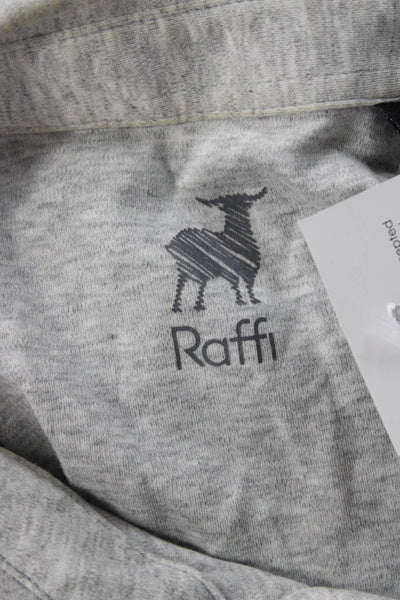 Raffi Mens Gray 100% Cotton Short Sleeve Collared Polo Size XL