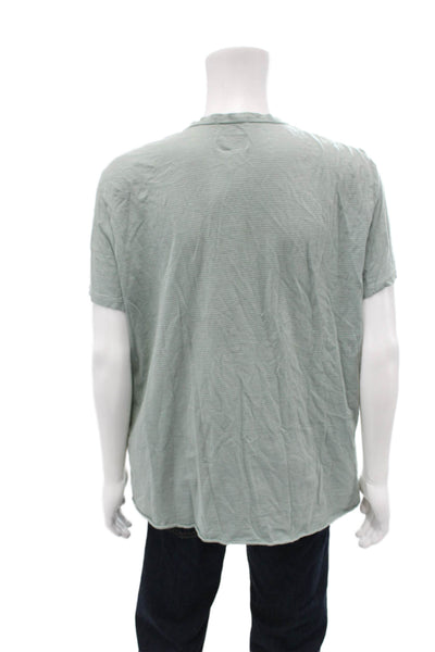 Marine Layer Mens Band Striped Green Short Sleeve Cotton T-Shirt Size XL