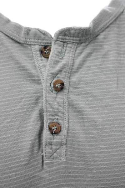 Marine Layer Mens Band Striped Green Short Sleeve Cotton T-Shirt Size XL