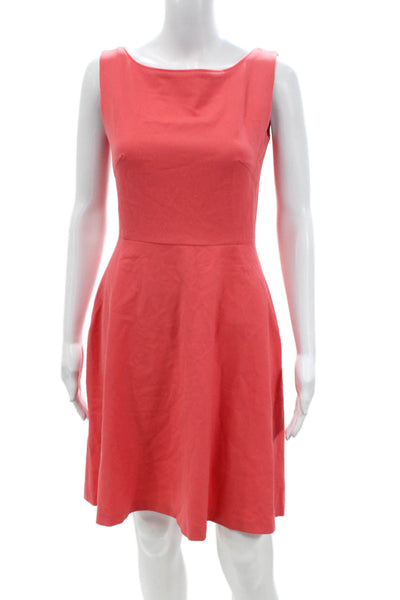 Tara Jarmon Women Red A-Line Fit Flare Midi Dress Sleeveless Size 4