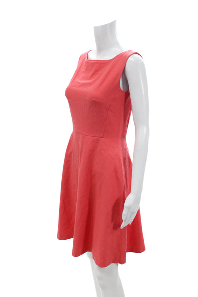 Tara Jarmon Women Red A-Line Fit Flare Midi Dress Sleeveless Size 4