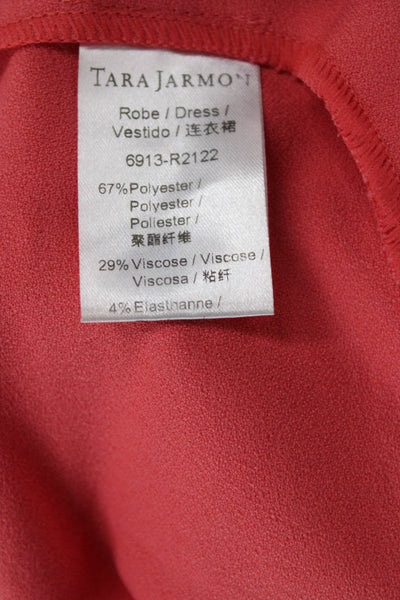 Tara Jarmon Women Red A-Line Fit Flare Midi Dress Sleeveless Size 4
