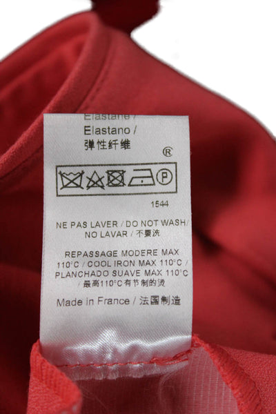 Tara Jarmon Women Red A-Line Fit Flare Midi Dress Sleeveless Size 4