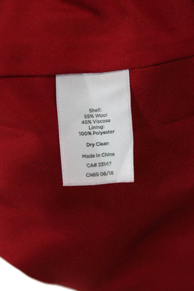 Talbots Women A-Line Plaid Midi Wool Viscose Skirt Red Size 2