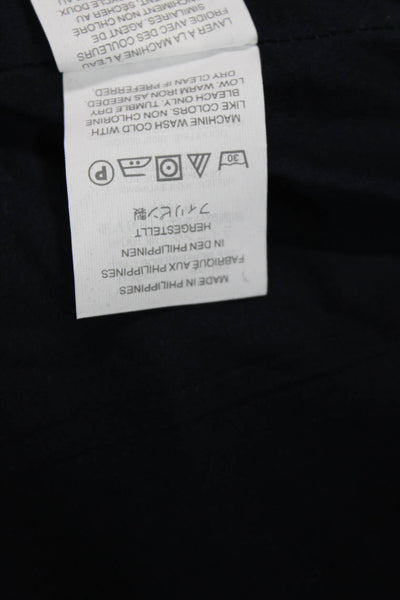 J Crew Womens Petite A-Line Wrap Midi Skirt Dark Blue Wool Viscose Size 2