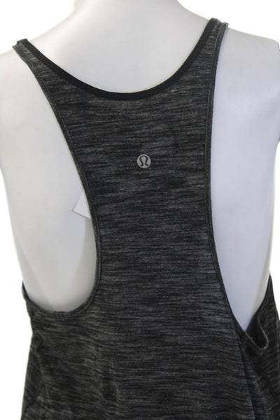 Lululemon Women Basic Tank Dark Gray Nylon Blend Round Neck Sleeveless Size S