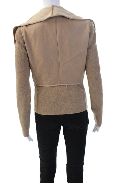 Stella McCartney Womens Beige Camel Virgin Wool Jacket Size 42