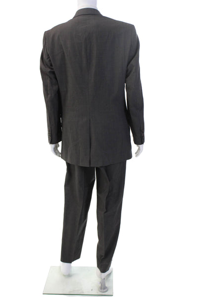 Jos A Bank Mens Dark Gray 2 Piece Wool Suit Button Front Big & Tall Size 42