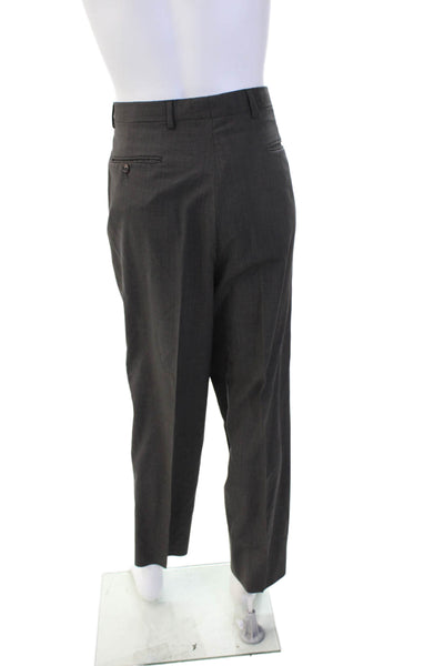 Jos A Bank Mens Dark Gray 2 Piece Wool Suit Button Front Big & Tall Size 42