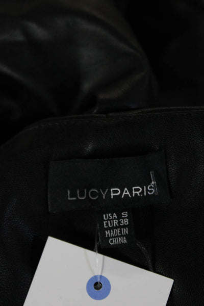 Lucy Paris Womens Paperbag Ankle Pants Black Drawstring Polyester Biker Size S
