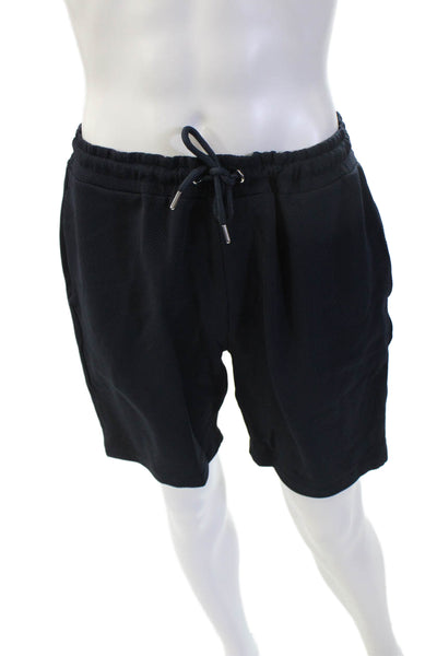 Reiss Mens Black Sweat Shorts Drawstring Size L