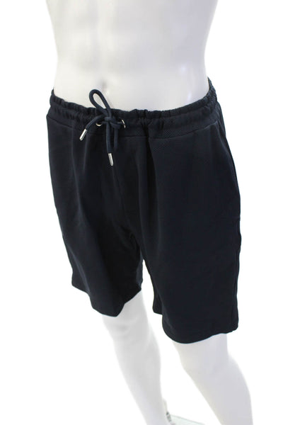 Reiss Mens Black Sweat Shorts Drawstring Size L