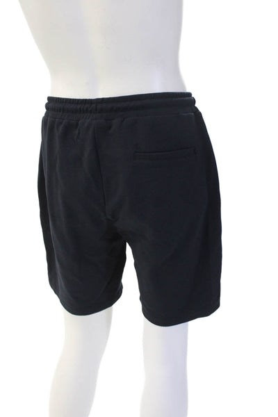 Reiss Mens Black Sweat Shorts Drawstring Size L